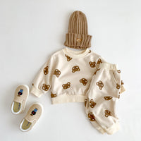Load image into Gallery viewer, 2 Pieces Set Baby Kid Girls Boys Cartoon Print Hoodies Sweatshirts And Pants Wholesale 23101914
