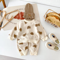 Load image into Gallery viewer, 2 Pieces Set Baby Kid Girls Boys Cartoon Print Hoodies Sweatshirts And Pants Wholesale 23101914
