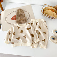 Load image into Gallery viewer, 2 Pieces Set Baby Kid Girls Boys Cartoon Print Hoodies Sweatshirts And Pants Wholesale 23101914
