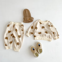 Load image into Gallery viewer, 2 Pieces Set Baby Kid Girls Boys Cartoon Print Hoodies Sweatshirts And Pants Wholesale 23101914
