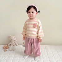 Load image into Gallery viewer, Baby Kid Girls Striped Cartoon Sweaters Wholesale 231019141
