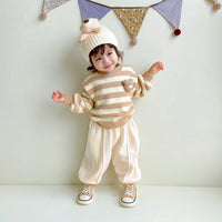 Load image into Gallery viewer, Baby Kid Girls Striped Cartoon Sweaters Wholesale 231019141
