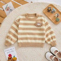 Load image into Gallery viewer, Baby Kid Girls Striped Cartoon Sweaters Wholesale 231019141
