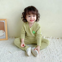 Load image into Gallery viewer, Baby Kid Girls Solid Color Letters Cartoon Sleepwears Wholesale 231019142
