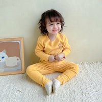 Load image into Gallery viewer, Baby Kid Girls Solid Color Letters Cartoon Sleepwears Wholesale 231019142
