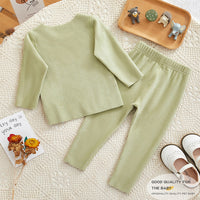 Load image into Gallery viewer, Baby Kid Girls Solid Color Letters Cartoon Sleepwears Wholesale 231019142
