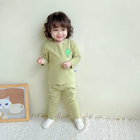 Load image into Gallery viewer, Baby Kid Girls Solid Color Letters Cartoon Sleepwears Wholesale 231019142
