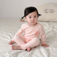 Load image into Gallery viewer, Baby Kid Girls Solid Color Letters Cartoon Sleepwears Wholesale 231019142
