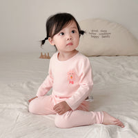 Load image into Gallery viewer, Baby Kid Girls Solid Color Letters Cartoon Sleepwears Wholesale 231019142

