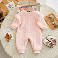 Load image into Gallery viewer, Baby Girls Flower Embroidered Jumpsuits Wholesale 231019144
