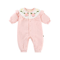 Load image into Gallery viewer, Baby Girls Flower Embroidered Jumpsuits Wholesale 231019144
