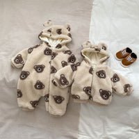 Load image into Gallery viewer, Baby Girls Boys Animals Cartoon Print Jumpsuits And Jackets Outwears Wholesale 231019151
