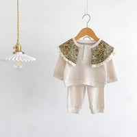 Load image into Gallery viewer, 2 Pieces Set Baby Kid Girls Flower Tops And Solid Color Pants Wholesale 23101916
