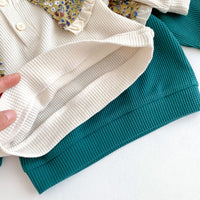 Load image into Gallery viewer, 2 Pieces Set Baby Kid Girls Flower Tops And Solid Color Pants Wholesale 23101916
