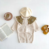 Load image into Gallery viewer, 2 Pieces Set Baby Kid Girls Flower Tops And Solid Color Pants Wholesale 23101916
