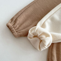 Load image into Gallery viewer, 2 Pieces Set Baby Kid Girls Boys Solid Color Cartoon Tops And Pants Wholesale 23101918
