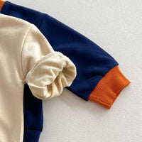 Load image into Gallery viewer, 2 Pieces Set Baby Kid Girls Boys Color-blocking Cartoon Tops And Solid Color Pants Wholesale 23101919
