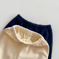 Load image into Gallery viewer, 2 Pieces Set Baby Kid Girls Boys Color-blocking Cartoon Tops And Solid Color Pants Wholesale 23101919
