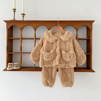 Load image into Gallery viewer, Baby Kid Girls Boys Solid Color Cartoon Tops Pants Sleepwears Wholesale 231019195
