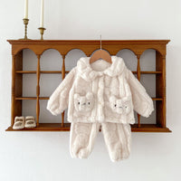 Load image into Gallery viewer, Baby Kid Girls Boys Solid Color Cartoon Tops Pants Sleepwears Wholesale 231019195
