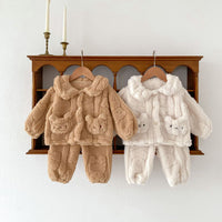 Load image into Gallery viewer, Baby Kid Girls Boys Solid Color Cartoon Tops Pants Sleepwears Wholesale 231019195
