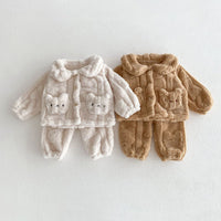 Load image into Gallery viewer, Baby Kid Girls Boys Solid Color Cartoon Tops Pants Sleepwears Wholesale 231019195
