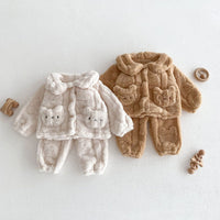 Load image into Gallery viewer, Baby Kid Girls Boys Solid Color Cartoon Tops Pants Sleepwears Wholesale 231019195
