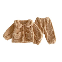 Load image into Gallery viewer, Baby Kid Girls Boys Solid Color Cartoon Tops Pants Sleepwears Wholesale 231019195
