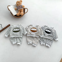 Load image into Gallery viewer, 2 Pieces Set Baby Kid Boys Striped Cartoon Tops And Pants Wholesale 23101921
