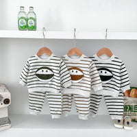 Load image into Gallery viewer, 2 Pieces Set Baby Kid Boys Striped Cartoon Tops And Pants Wholesale 23101921
