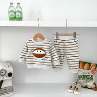 Load image into Gallery viewer, 2 Pieces Set Baby Kid Boys Striped Cartoon Tops And Pants Wholesale 23101921
