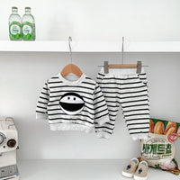 Load image into Gallery viewer, 2 Pieces Set Baby Kid Boys Striped Cartoon Tops And Pants Wholesale 23101921
