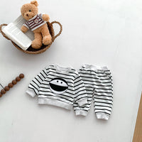 Load image into Gallery viewer, 2 Pieces Set Baby Kid Boys Striped Cartoon Tops And Pants Wholesale 23101921
