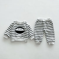 Load image into Gallery viewer, 2 Pieces Set Baby Kid Boys Striped Cartoon Tops And Pants Wholesale 23101921
