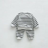 Load image into Gallery viewer, 2 Pieces Set Baby Kid Boys Striped Cartoon Tops And Pants Wholesale 23101921
