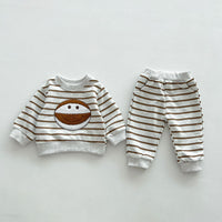 Load image into Gallery viewer, 2 Pieces Set Baby Kid Boys Striped Cartoon Tops And Pants Wholesale 23101921
