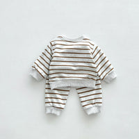 Load image into Gallery viewer, 2 Pieces Set Baby Kid Boys Striped Cartoon Tops And Pants Wholesale 23101921

