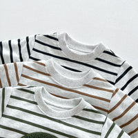 Load image into Gallery viewer, 2 Pieces Set Baby Kid Boys Striped Cartoon Tops And Pants Wholesale 23101921
