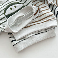 Load image into Gallery viewer, 2 Pieces Set Baby Kid Boys Striped Cartoon Tops And Pants Wholesale 23101921
