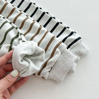 Load image into Gallery viewer, 2 Pieces Set Baby Kid Boys Striped Cartoon Tops And Pants Wholesale 23101921
