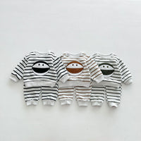 Load image into Gallery viewer, 2 Pieces Set Baby Kid Boys Striped Cartoon Tops And Pants Wholesale 23101921
