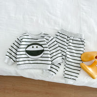 Load image into Gallery viewer, 2 Pieces Set Baby Kid Boys Striped Cartoon Tops And Pants Wholesale 23101921
