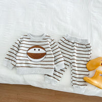 Load image into Gallery viewer, 2 Pieces Set Baby Kid Boys Striped Cartoon Tops And Pants Wholesale 23101921
