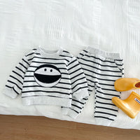 Load image into Gallery viewer, 2 Pieces Set Baby Kid Boys Striped Cartoon Tops And Pants Wholesale 23101921
