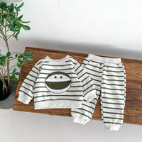 Load image into Gallery viewer, 2 Pieces Set Baby Kid Boys Striped Cartoon Tops And Pants Wholesale 23101921
