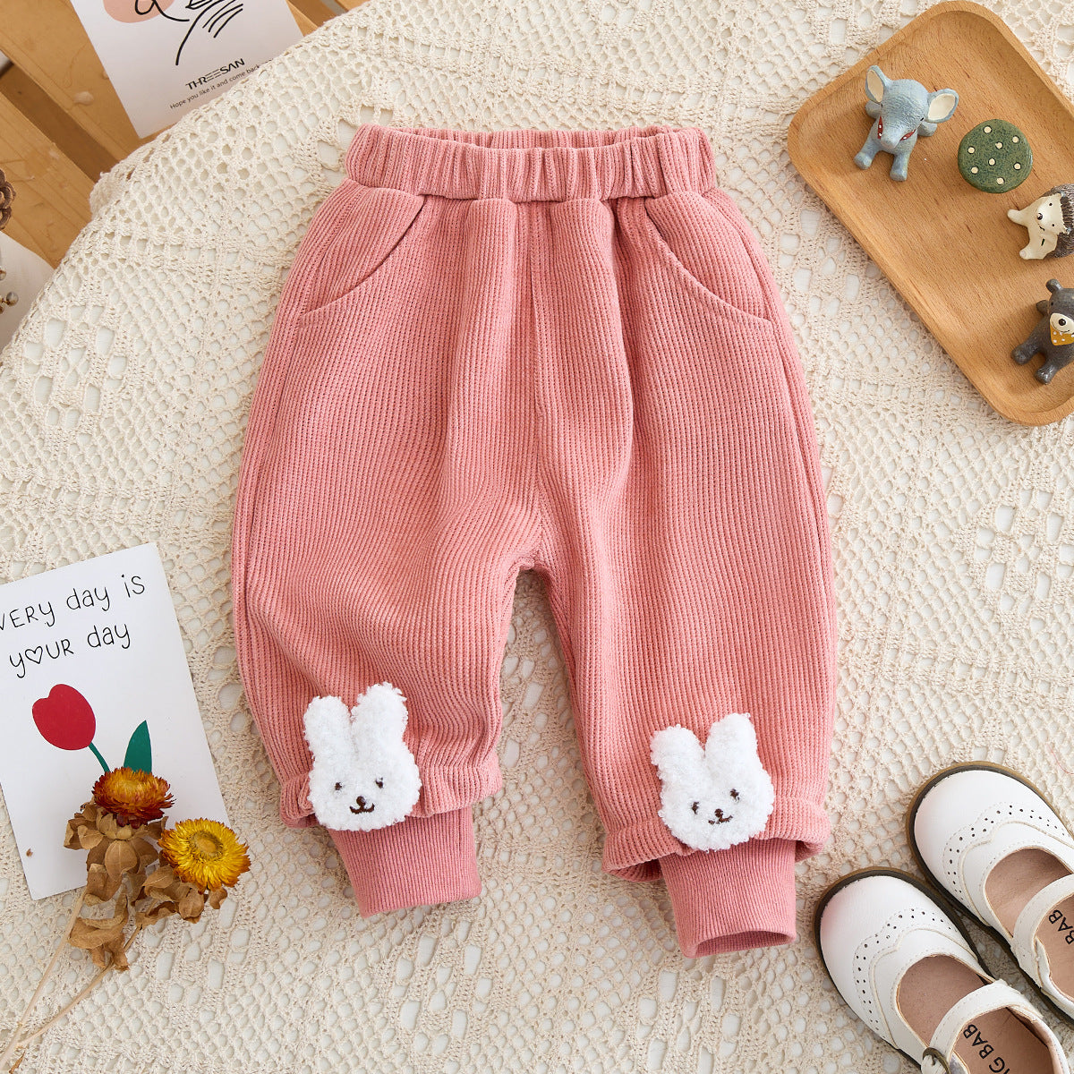 Baby Kid Girls Solid Color Cartoon Pants Wholesale 231019216