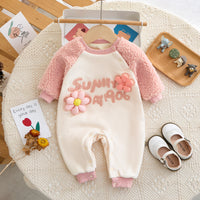 Load image into Gallery viewer, Baby Girls Letters Flower Jumpsuits Wholesale 231019217

