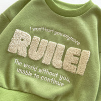 Load image into Gallery viewer, 2 Pieces Set Baby Kid Girls Boys Sports Embroidered Tops And Solid Color Pants Wholesale 23101922
