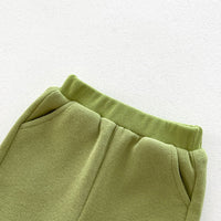 Load image into Gallery viewer, 2 Pieces Set Baby Kid Girls Boys Sports Embroidered Tops And Solid Color Pants Wholesale 23101922
