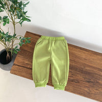 Load image into Gallery viewer, 2 Pieces Set Baby Kid Girls Boys Sports Embroidered Tops And Solid Color Pants Wholesale 23101922
